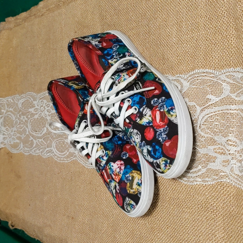 Vans Lo Pro "Jewel" Women's Sneakers Sz 6.5, Multicolor, Excellent Condition